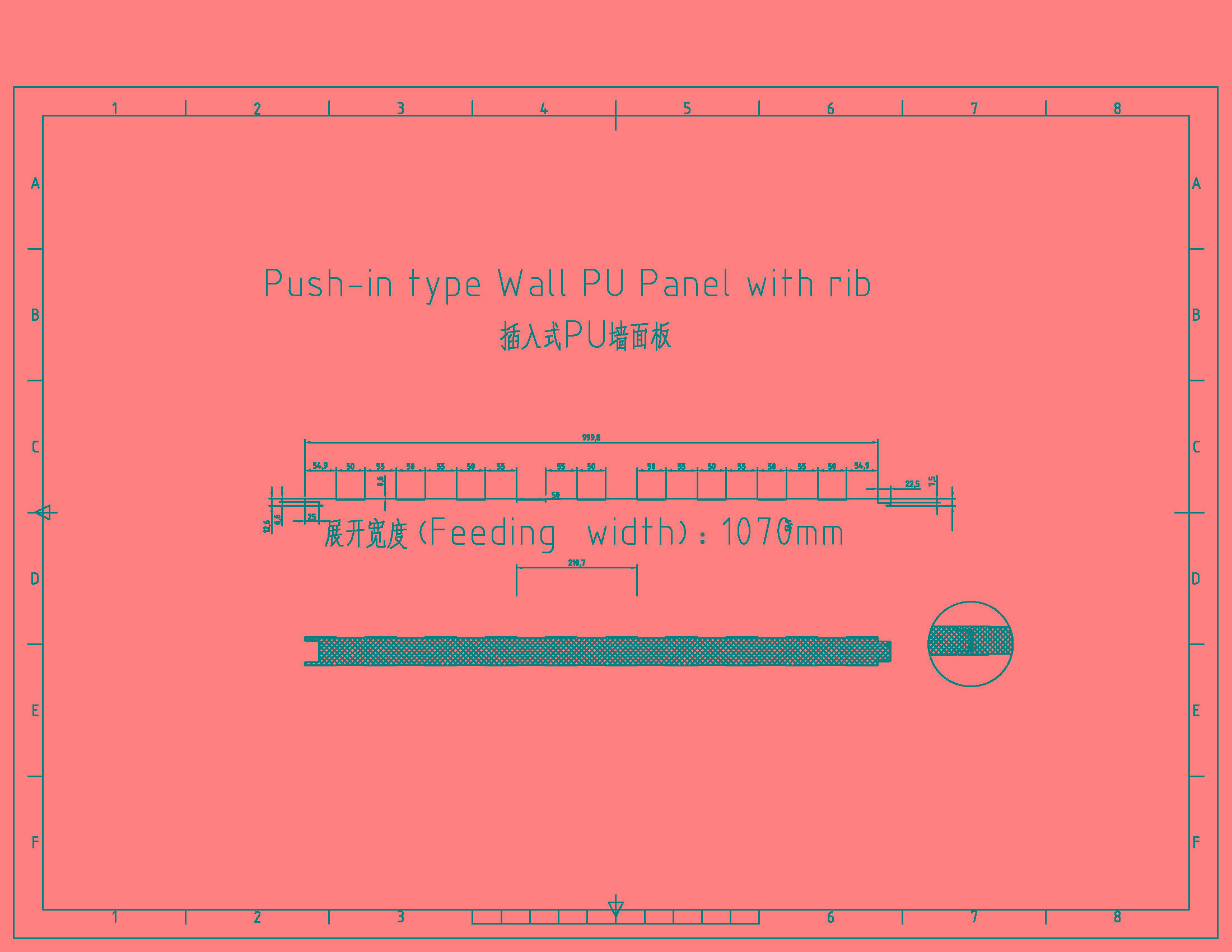 Push-in PU Wall Sandwich Panel